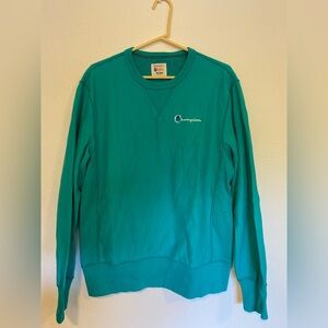 Champion Men's Aqua Crewneck Sweater